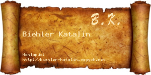 Biehler Katalin névjegykártya